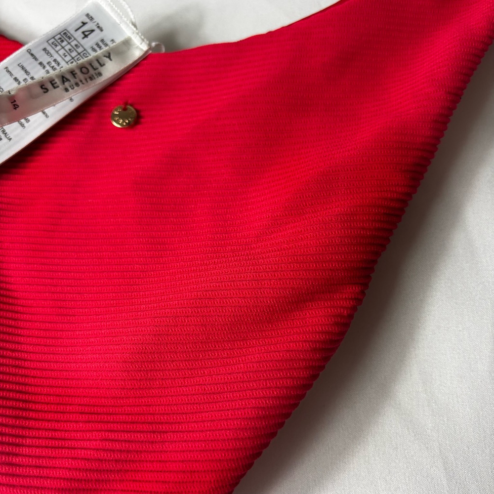 Women's Seafolly Bikini Bottom Size 14 Red - Picture 4 of 4